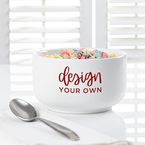 Ceramic Any Message Personalized Cereal Bowl  Cereal bowls, Ceramic bowls, Ice  cream bowl