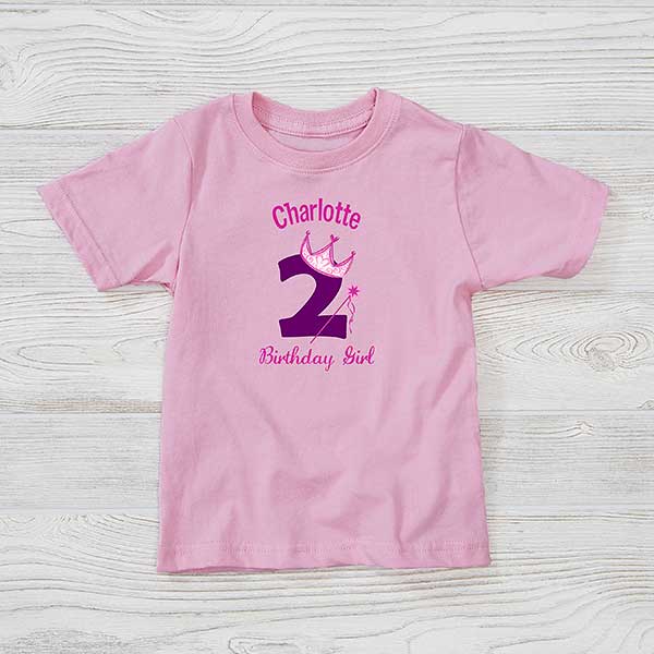 Personalized Name Rectangle Girls Princess T-Shirt