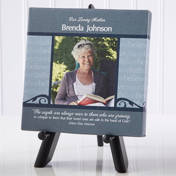 Personalized 8x8-inch Memorial Photo Canvas Print