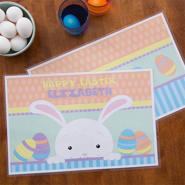 Personalized Easter Bunny Placemat for Kids