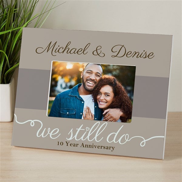 Engraved Couple's White 4x6 Picture Frame