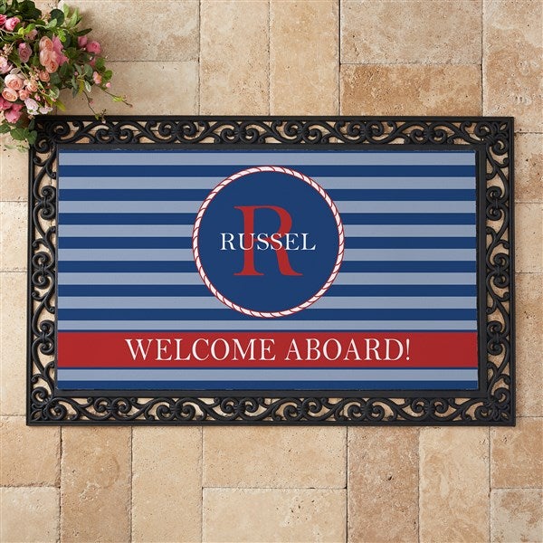 Personalized Nautical Doormats - Anchors Aweigh - 13048