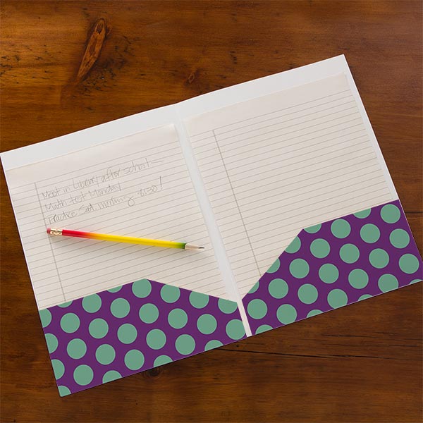 Personalized School Folders - Trendy Polka Dots