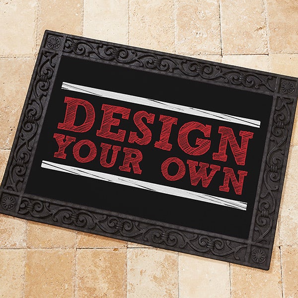 Create Your Own Custom Doormats Black