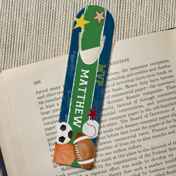 Personalized Sports Bookmarks - Ready, Set, Score - 13292