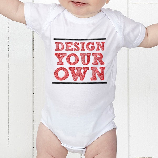 Design Your Own Personalized Baby Bodysuit   Red