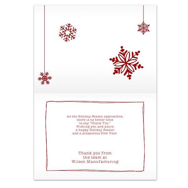 Personalized Business Christmas Cards - Thank You