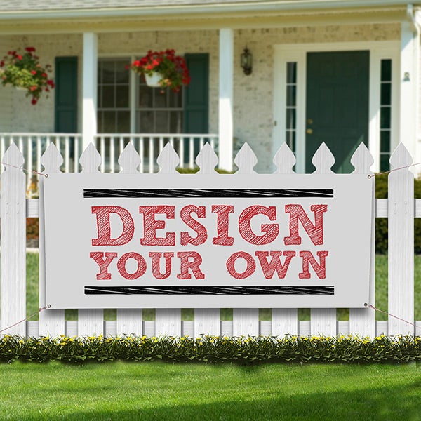 Design Your Own Custom Vinyl Banners - White - Design Your Own