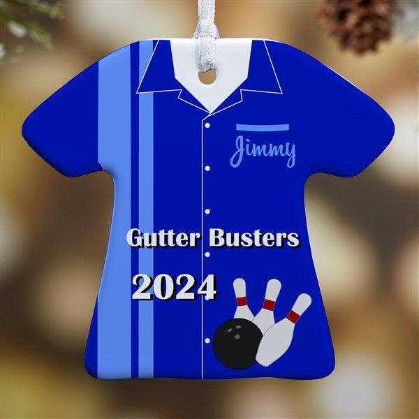 Personalized Christmas Ornaments - Bowling T-Shirt - 13861