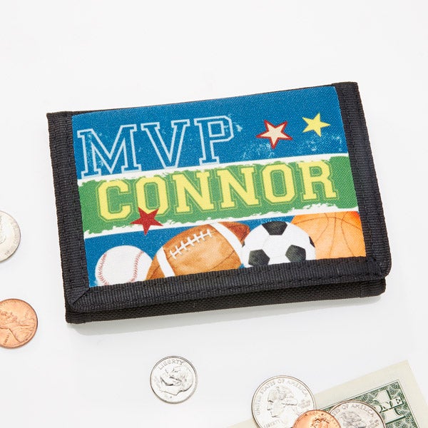 Personalized Boys Wallets - Sports - 13958