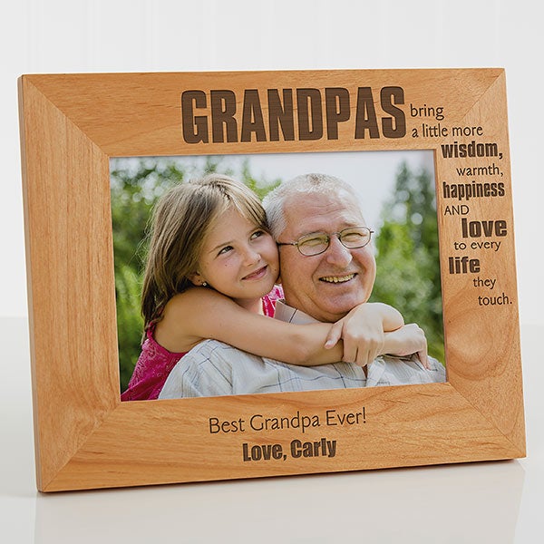 Personalized Grandpa 3x3 Photo Frame