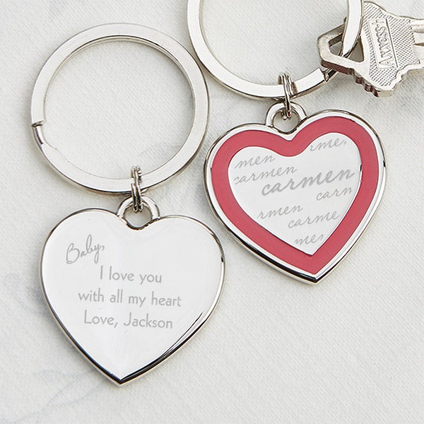 Personalized Heart Keychains - My Sweetheart - 14177