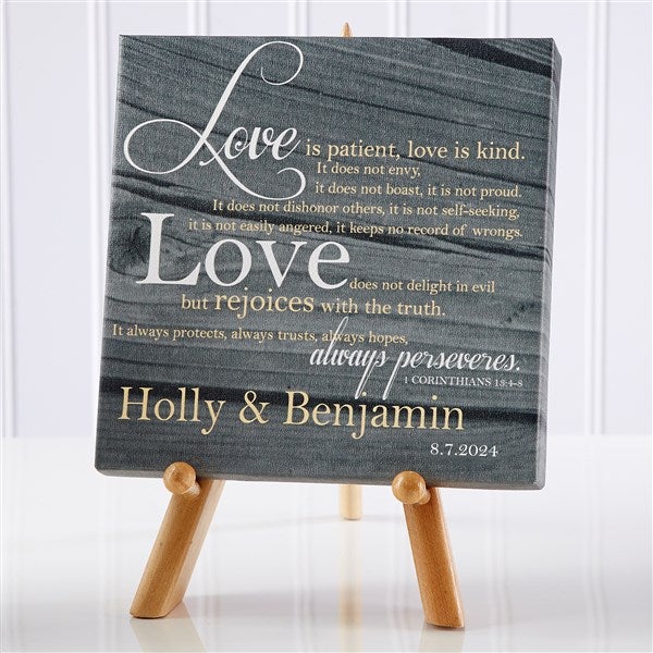 Personalized Desktop Canvas Prints - Love Is Patient - 14186