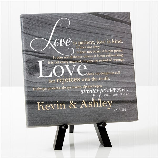 Personalized Desktop Canvas Prints - Love Is Patient - 14186