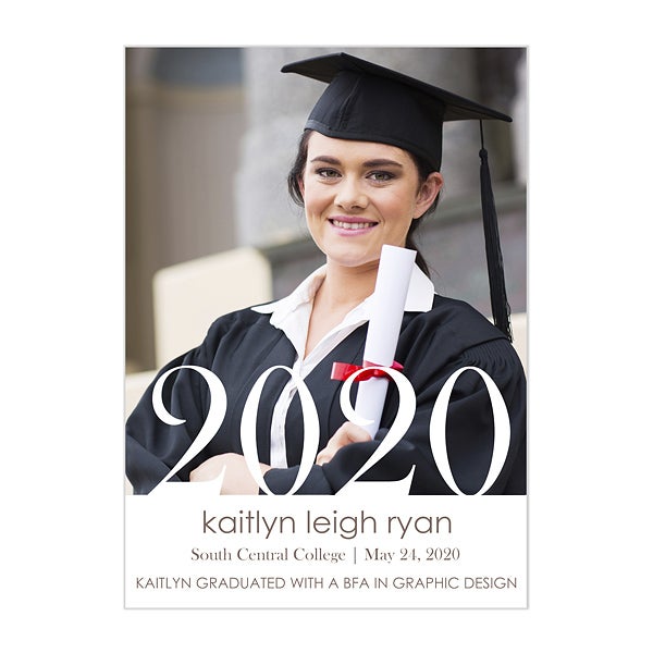 Personalized Photo Graduation Announcements Proud Graduate Vertical Graduation Gifts