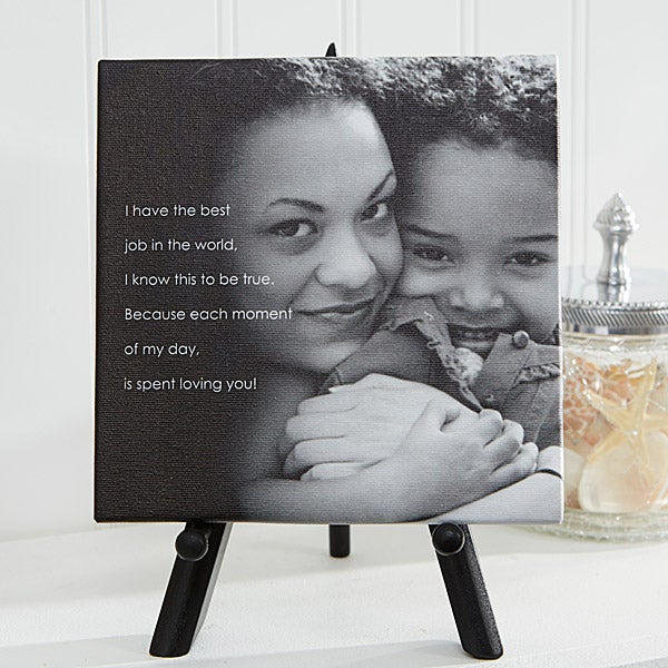 Personalized Tabletop Canvas Print for Her - Photo Sentiments - 14387