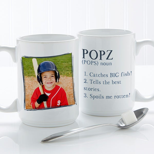 Personalized Coffee Mugs for Men - Definition of a Dad or Grandpa - 14427