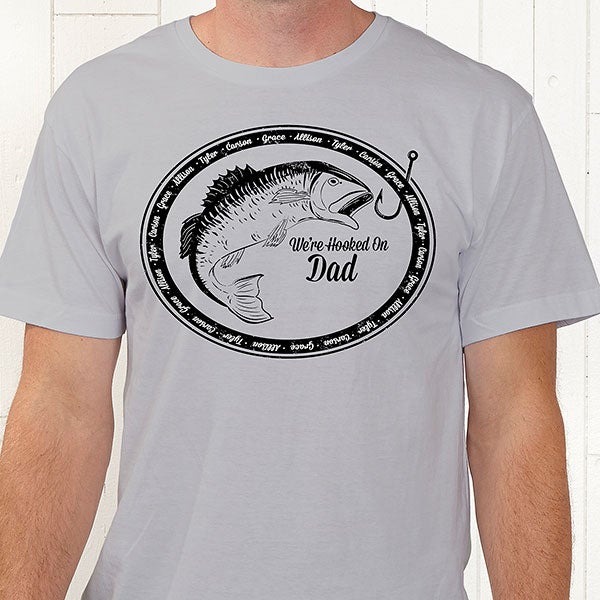 Personalized Fishing T-Shirts - We're Hooked On - For Him