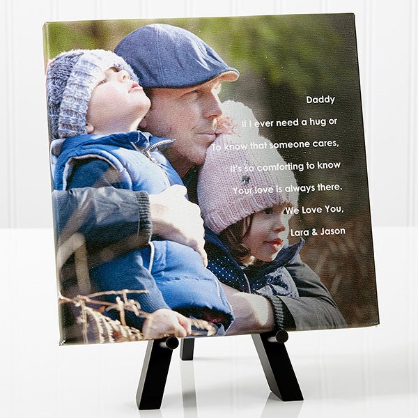 Personalized Tabletop Canvas Print - Photo Sentiments for Him - 14473