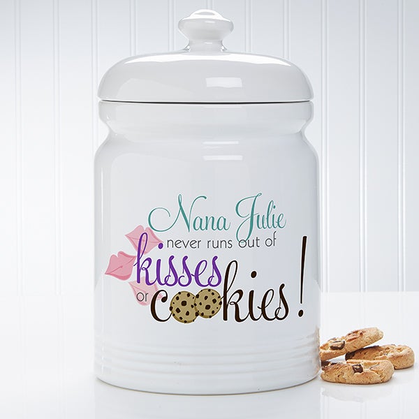 Personalized Cookie Jars - Kisses & Cookies