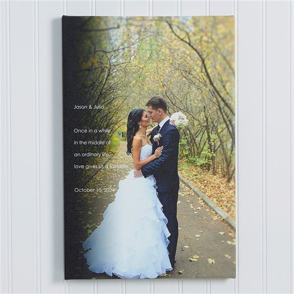 24x36 Personalized Wall Art Canvas Wedding Vows 