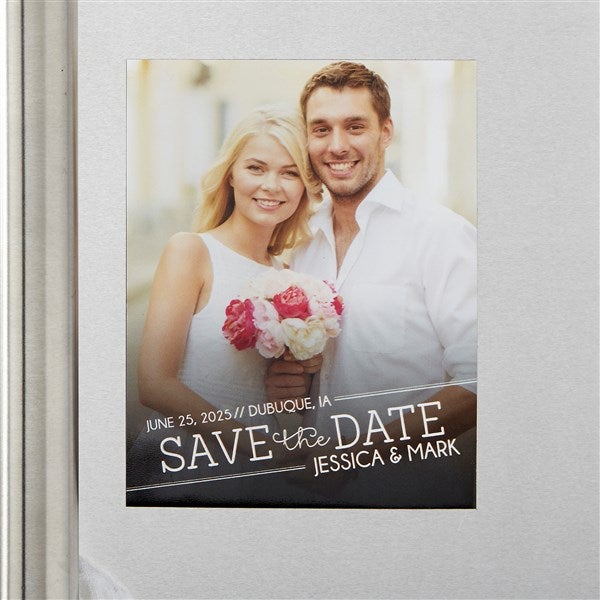 Personalized Photo Save The Date Cards & Magnets - Meet In The Middle - 14606