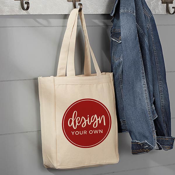 Design Your Own Personalized Small Canvas Tote Bag