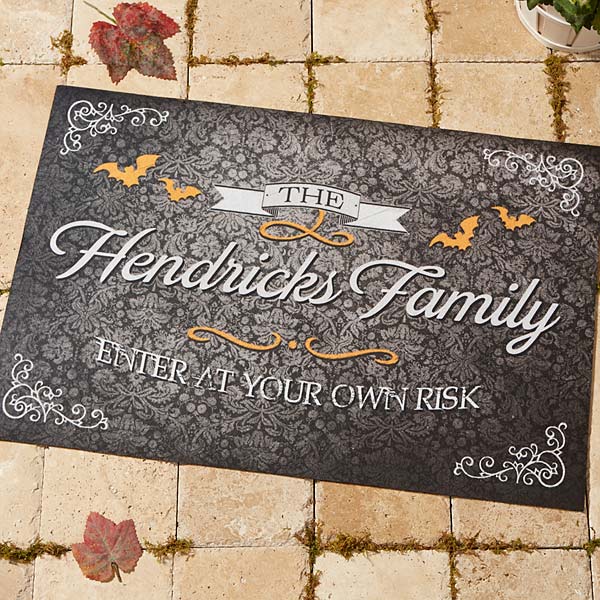 Personalized Doormat Haunted Halloween