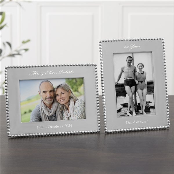 Personalized Anniversary Picture Frames - Mariposa String Of Pearls - 14789