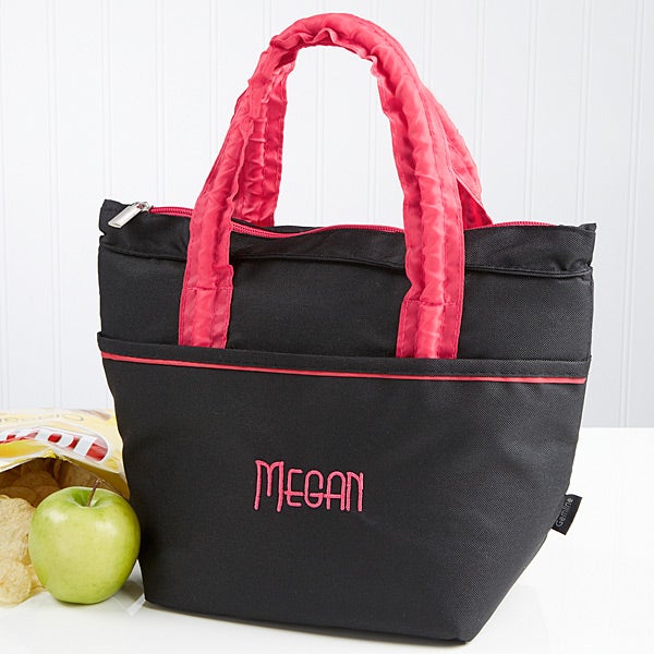 Personalized Lunch Tote - Black