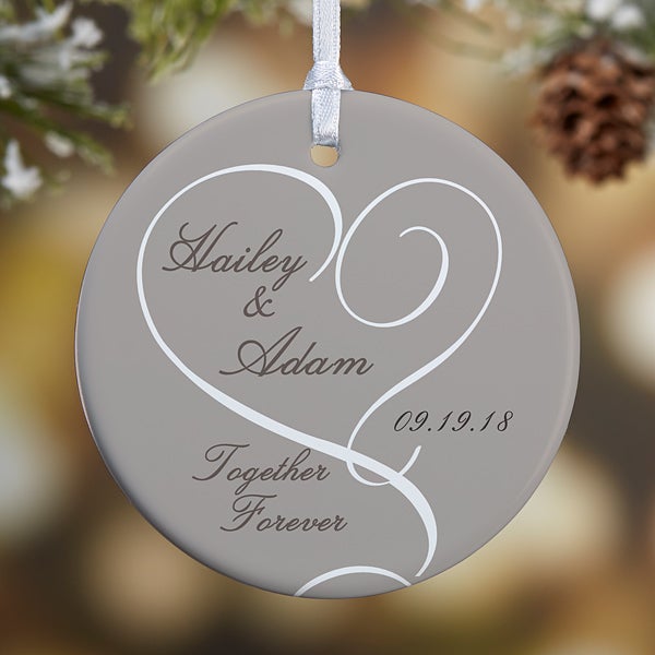 Personalized Engagement Photo Christmas Ornaments 1-Sided - Christmas ...