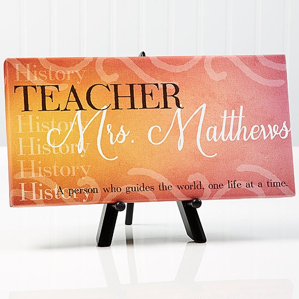 Personalized Teacher Canvas Print - Inspiring Teacher - 14863