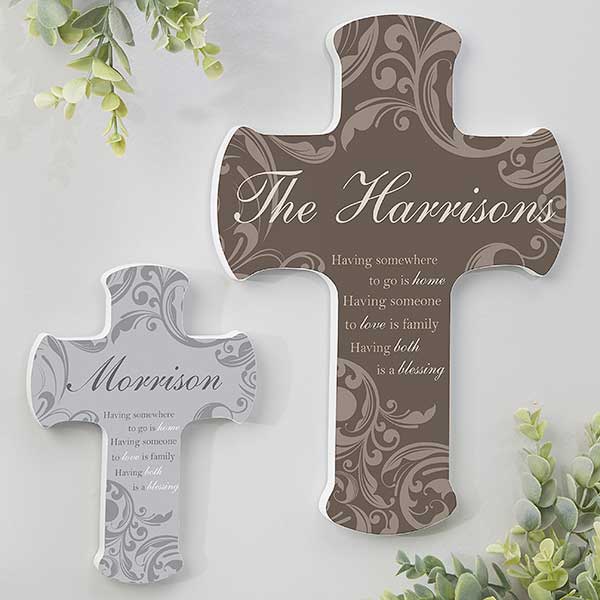 Personalized Wall Cross - Family Blessings