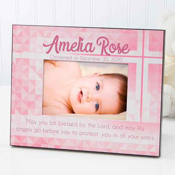 christening photo frame