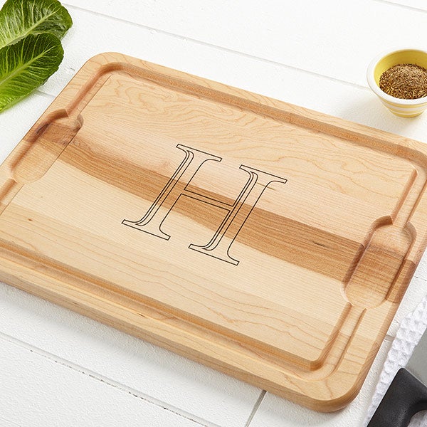 Personalized Chef's Monogram Maple Cutting Board - 14956