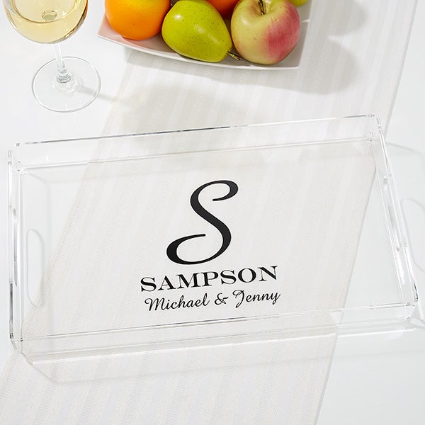 Personalized Serving Tray - Family Monogram - 15034