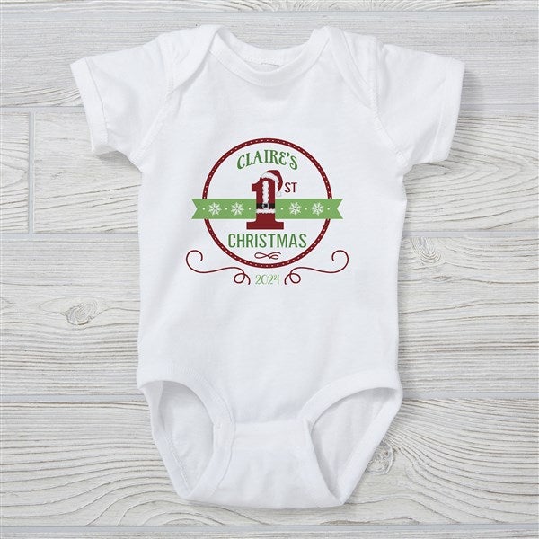 Personalized Baby's First Christmas Apparel - Santa Loves Me - 15123