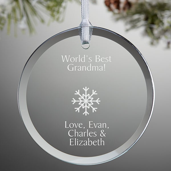 Personalised on sale glass ornament