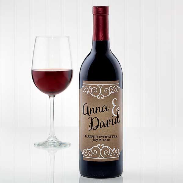 wine bottle labels wedding