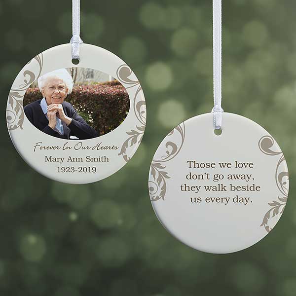 Personalized Photo Memorial Christmas Ornament - In Loving Memory - 2 ...