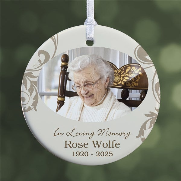 Personalized Photo Memorial Christmas Ornament - In Loving Memory - 2-Sided - 15250