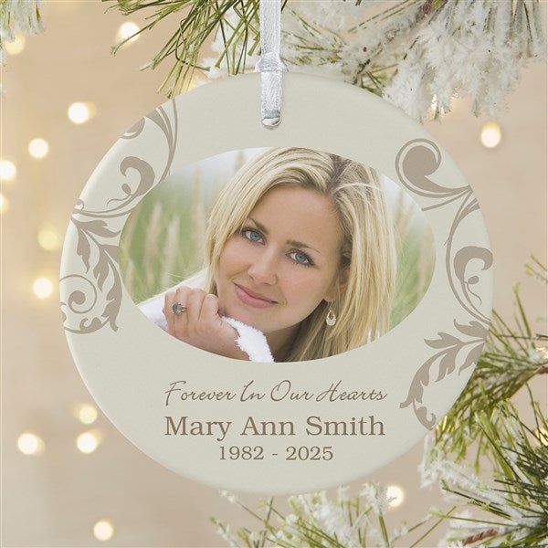 Personalized Photo Memorial Christmas Ornament - In Loving Memory - 2-Sided - 15250