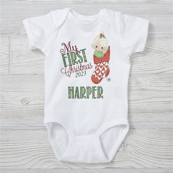 Personalized Precious Moments Christmas Baby Bodysuit