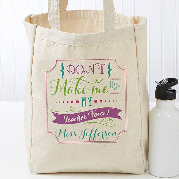 personalized canvas tote bags for teachers