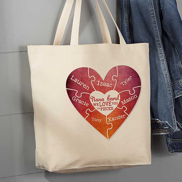 Personalized Tote Bag - We Love You To Pieces - 15484