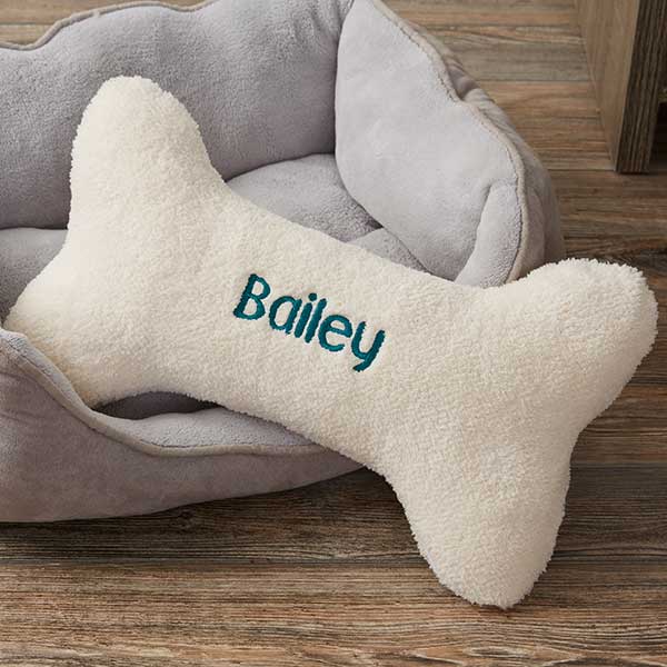 Personalized Dog Bone Pet Pillow 