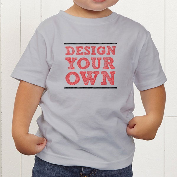 Design Your Own Personalized Toddler T-Shirt - Light Grey