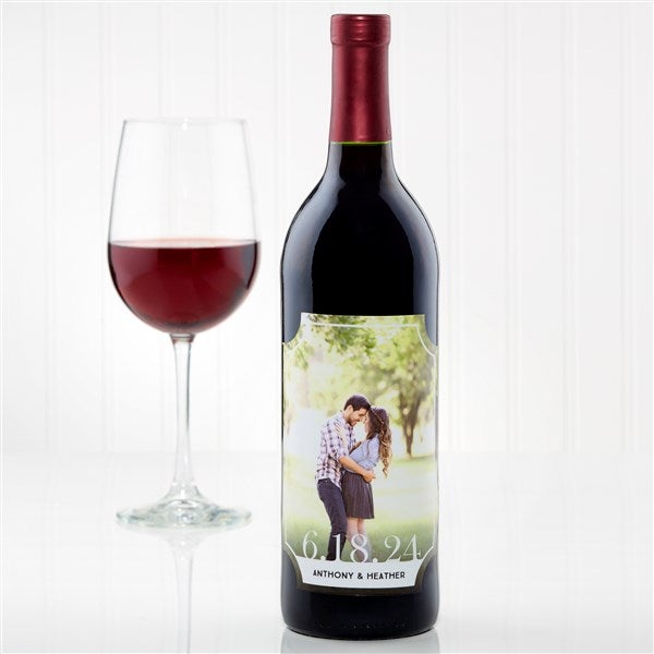 Personalized Our Wedding Photo Wine Bottle Labels