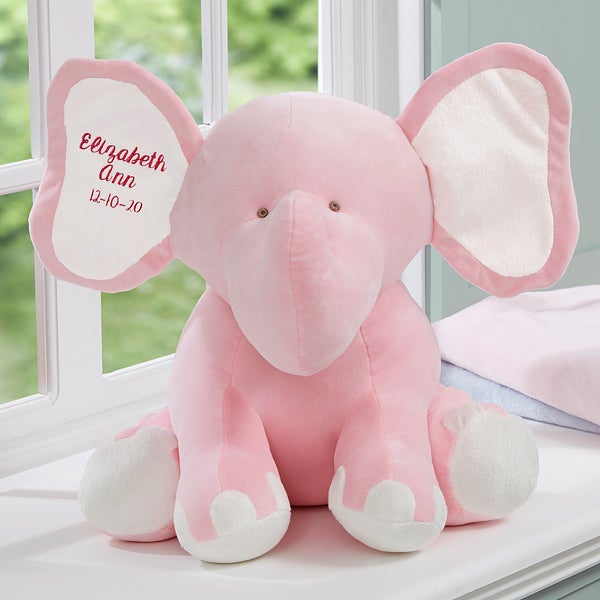 pink elephant stuffed toy
