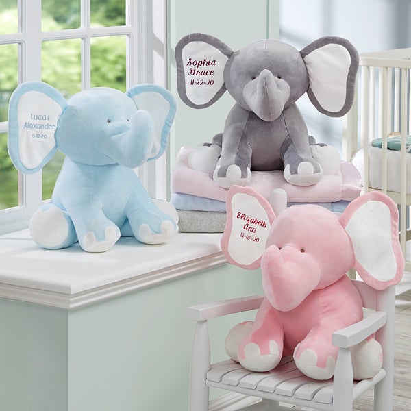 elephant personalised teddy